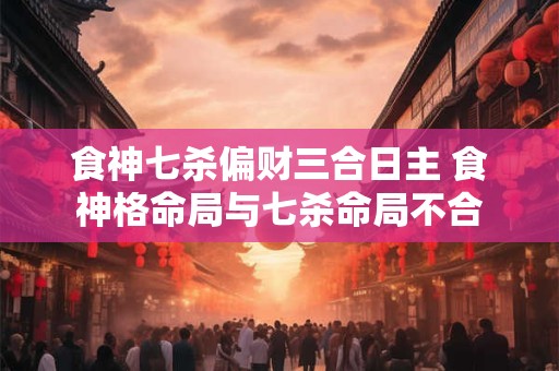食神七杀偏财三合日主 食神格命局与七杀命局不合