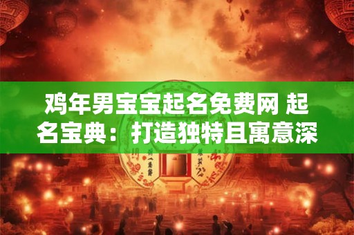 鸡年男宝宝起名免费网 起名宝典:打造独特且寓意深远的名字 鸡年男宝宝起名免费网 起名宝典:打造独特且寓意深远的名字