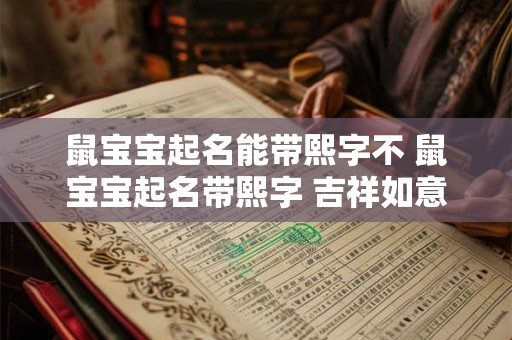 鼠宝宝起名能带熙字不 鼠宝宝起名带熙字 吉祥如意福满堂 鼠宝宝起名能带熙字不 鼠宝宝起名带熙字 吉祥如意福满堂