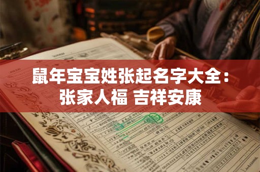 鼠年宝宝姓张起名字大全：张家人福 吉祥安康