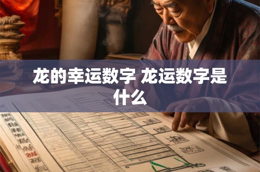 龙的幸运数字 龙运数字是什么
