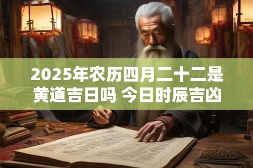 2025年农历四月二十二是黄道吉日吗 今日时辰吉凶