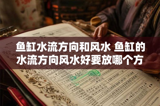 鱼缸水流方向和风水 鱼缸的水流方向风水好要放哪个方向