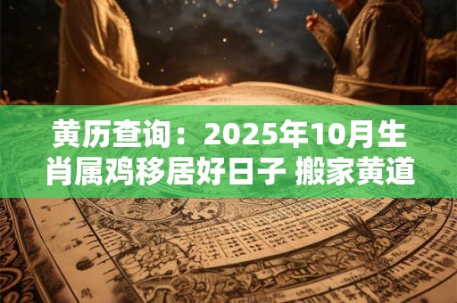 黄历查询：2025年10月生肖属鸡移居好日子 搬家黄道吉日