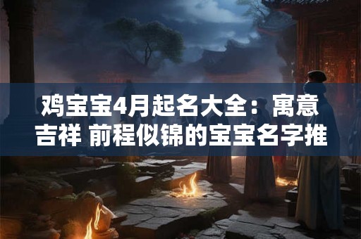鸡宝宝4月起名大全:寓意吉祥 前程似锦的宝宝名字推荐 鸡宝宝4月起名大全:寓意吉祥 前程似锦的宝宝名字推荐