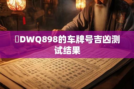 粵DWQ898的车牌号吉凶测试结果