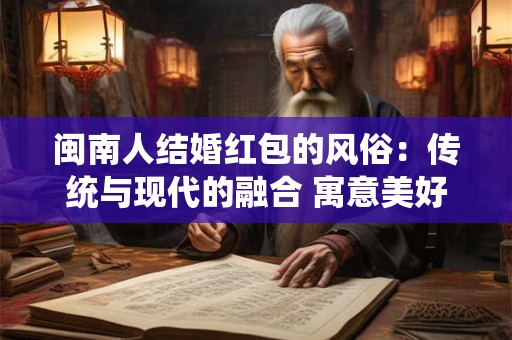闽南人结婚红包的风俗：传统与现代的融合 寓意美好的祝福