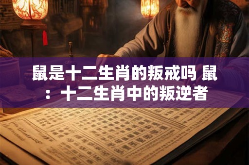 鼠是十二生肖的叛戒吗 鼠：十二生肖中的叛逆者