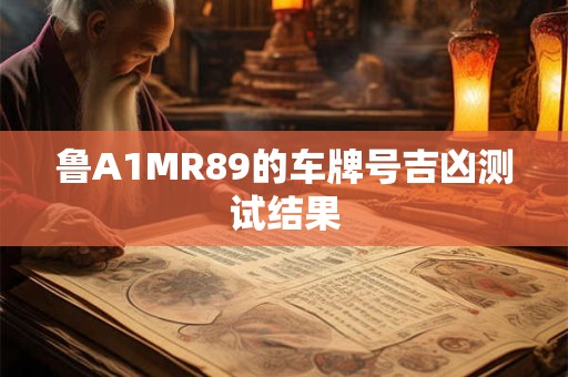 鲁A1MR89的车牌号吉凶测试结果