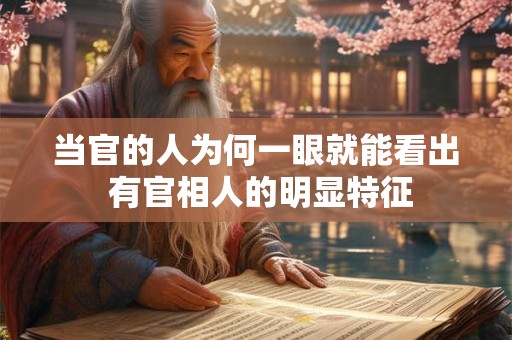 当官的人为何一眼就能看出 有官相人的明显特征