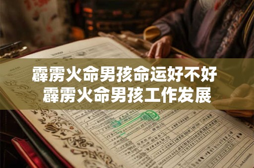 霹雳火命男孩命运好不好 霹雳火命男孩工作发展