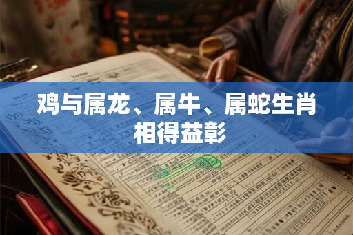 鸡与属龙、属牛、属蛇生肖 相得益彰