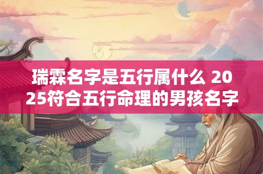 瑞霖名字是五行属什么 2025符合五行命理的男孩名字