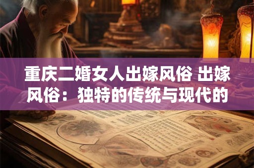 重庆二婚女人出嫁风俗 出嫁风俗:独特的传统与现代的融合 重庆二婚女人出嫁风俗 出嫁风俗:独特的传统与现代的融合