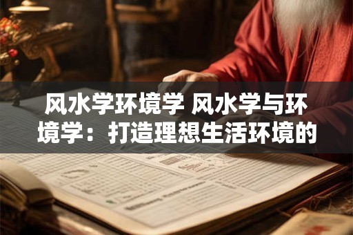 风水学环境学 风水学与环境学:打造理想生活环境的黄金组合 风水学环境学 风水学与环境学:打造理想生活环境的黄金组合