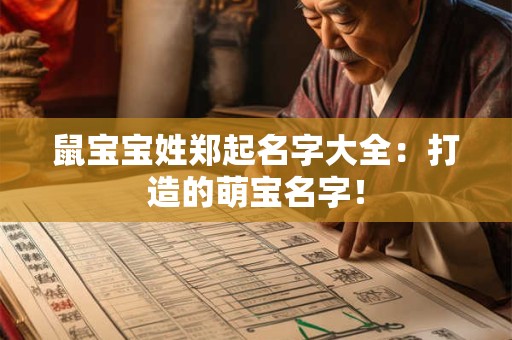 鼠宝宝姓郑起名字大全：打造的萌宝名字！