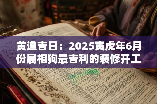 黄道吉日：2025寅虎年6月份属相狗最吉利的装修开工日子