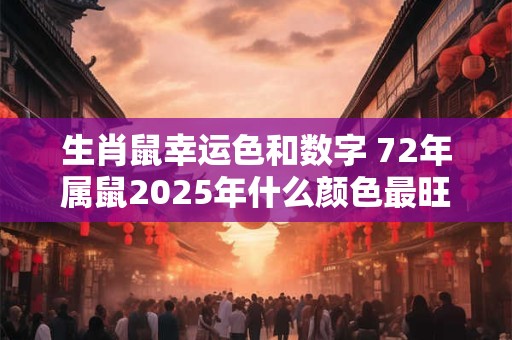 生肖鼠幸运色和数字 72年属鼠2025年什么颜色最旺