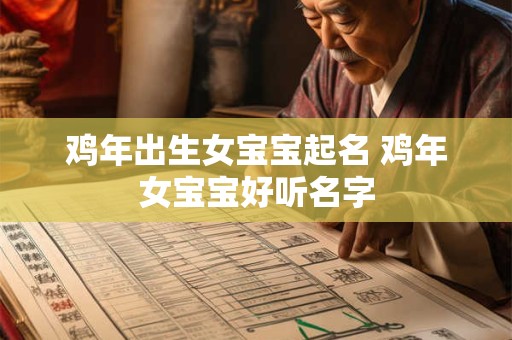 鸡年出生女宝宝起名 鸡年女宝宝好听名字