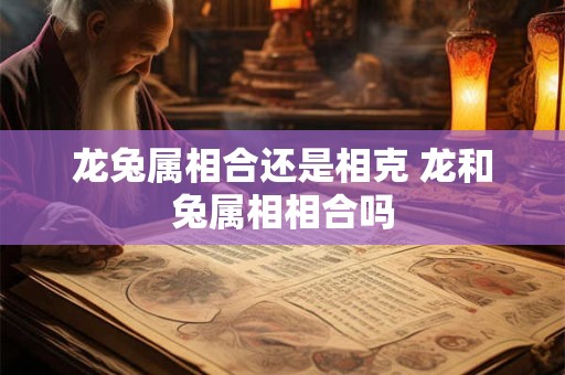 龙兔属相合还是相克 龙和兔属相相合吗