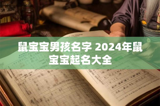 鼠宝宝男孩名字 2024年鼠宝宝起名大全