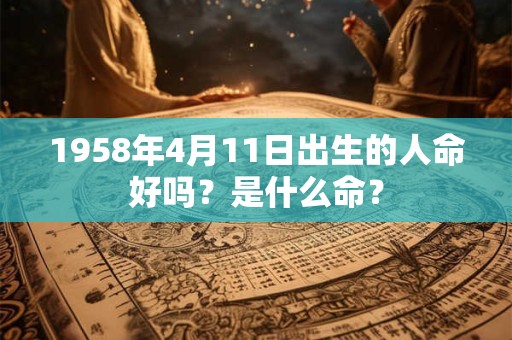 1958年4月11日出生的人命好吗？是什么命？