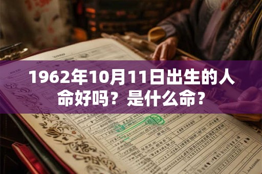 1962年10月11日出生的人命好吗？是什么命？