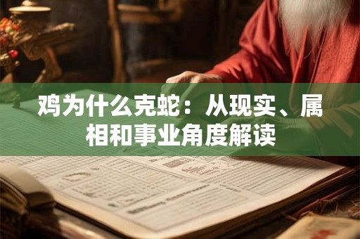 鸡为什么克蛇:从现实、属相和事业角度解读 鸡为什么克蛇:从现实、属相和事业角度解读