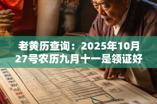 老黄历查询：2025年10月27号农历九月十一是领证好日子吗