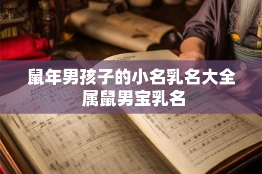 鼠年男孩子的小名乳名大全 属鼠男宝乳名