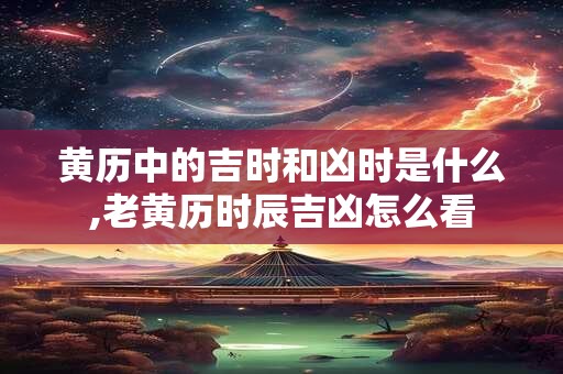 黄历中的吉时和凶时是什么,老黄历时辰吉凶怎么看