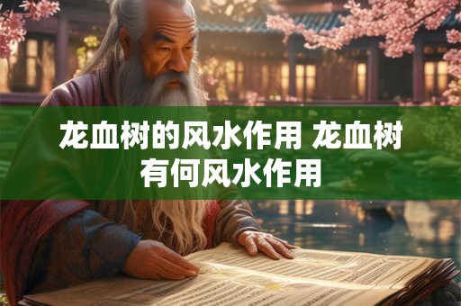 龙血树的风水作用 龙血树有何风水作用