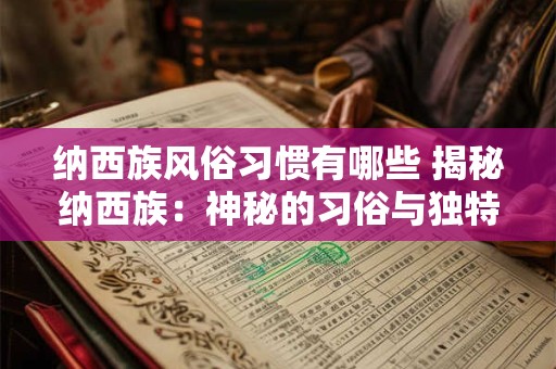 纳西族风俗习惯有哪些 揭秘纳西族：神秘的习俗与独特的文化