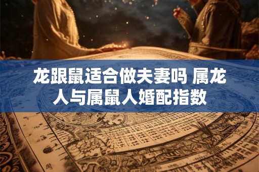 龙跟鼠适合做夫妻吗 属龙人与属鼠人婚配指数