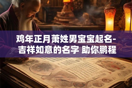 鸡年正月萧姓男宝宝起名- 吉祥如意的名字 助你鹏程万里！