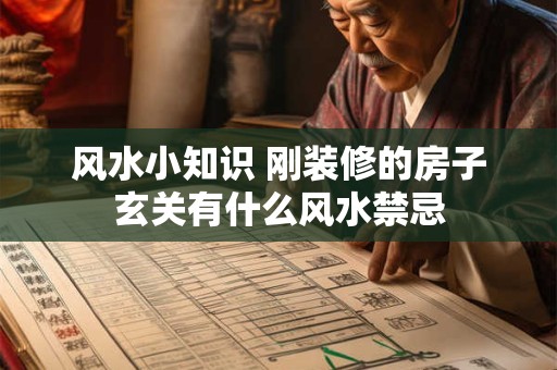 风水小知识 刚装修的房子玄关有什么风水禁忌