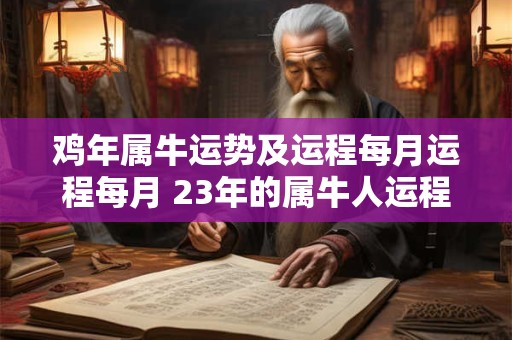 鸡年属牛运势及运程每月运程每月 23年的属牛人运程