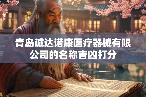 青岛诚达诺康医疗器械有限公司的名称吉凶打分
