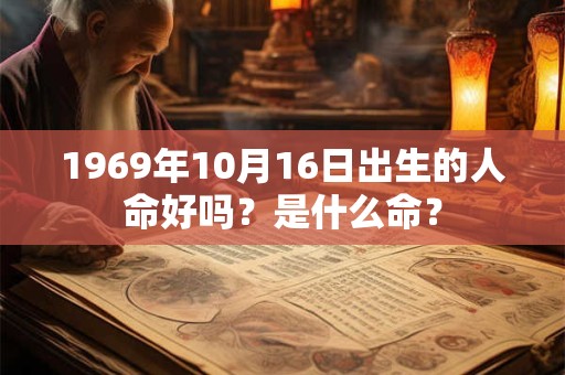 1969年10月16日出生的人命好吗？是什么命？