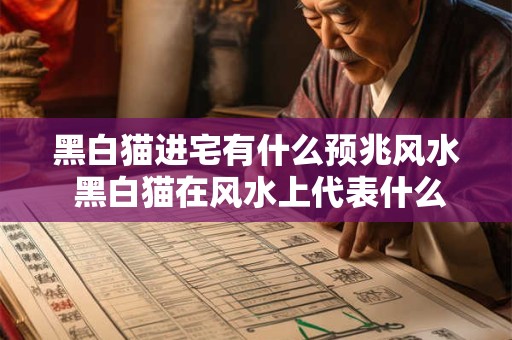 黑白猫进宅有什么预兆风水 黑白猫在风水上代表什么