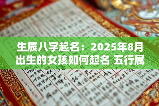 生辰八字起名：2025年8月出生的女孩如何起名 五行属什么