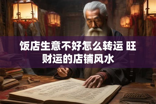 饭店生意不好怎么转运 旺财运的店铺风水