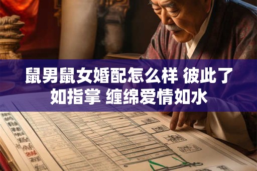 鼠男鼠女婚配怎么样 彼此了如指掌 缠绵爱情如水