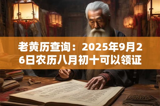 老黄历查询：2025年9月26日农历八月初十可以领证吗