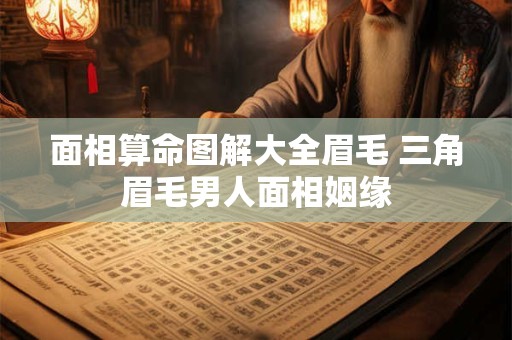 面相算命图解大全眉毛 三角眉毛男人面相姻缘