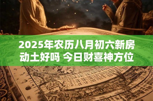 2025年农历八月初六新房动土好吗 今日财喜神方位