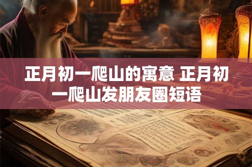 正月初一爬山的寓意 正月初一爬山发朋友圈短语