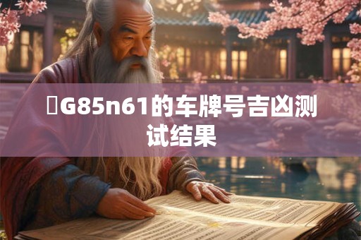 魯G85n61的车牌号吉凶测试结果