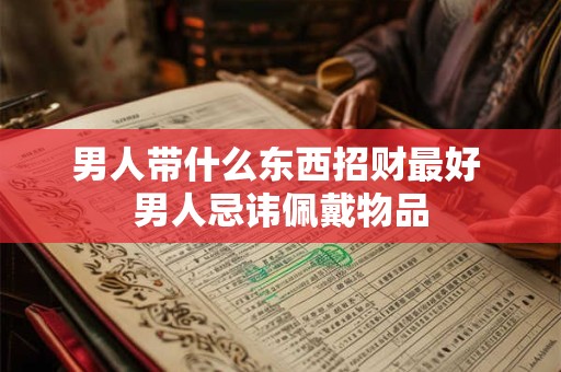 男人带什么东西招财最好 男人忌讳佩戴物品
