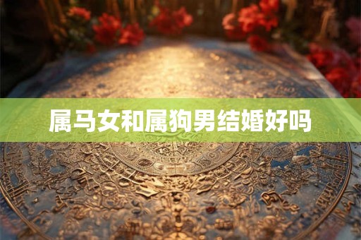 属马女和属狗男结婚好吗